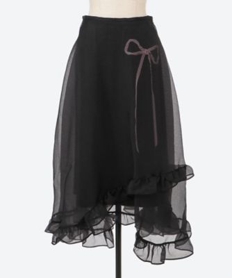 スカート　７ｍｏｓａｉｃ　ｏｒｇａｎｄｙ　ｓｋｉｒｔ　０４４７２