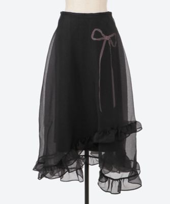スカート　７ｍｏｓａｉｃ　ｏｒｇａｎｄｙ　ｓｋｉｒｔ　０４４７２