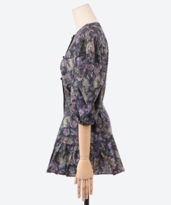 ブラウス　２２ｆｏｒｅｓｔ　ｆｌｏｗｅｒ　ｃｏｔｔｏｎ　ｐｒｉｎｔ　ｂｌｏｕｓｅ　０３６５５