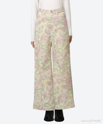 leur logette (Women)/ルール ロジェット パンツ　２４ｆｏｒｅｓｔ　ｆｌｏｗｅｒ　　ｃｏｒｄｕｒｙ　ｐａｎｔｓ　０５４１５