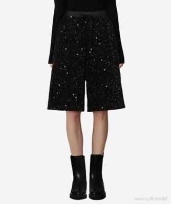 ＜leur logette (Women)＞ｖｅｌｏｕｒ　ｓｐａｎｇｌｅ　ｓｈｏｒｔ　ｐａｎｔｓ　０５４１９