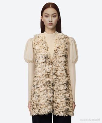 ＜leur logette (Women)＞ベスト　２９ｐａｉｎｔ　ｆｒｉｎｇｅ　ｖｅｓｔ　０２３８５