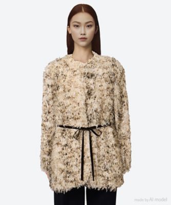 ＜leur logette (Women)＞ジャケット　３０ｐａｉｎｔ　ｆｒｉｎｇｅ　ｊａｃｋｅｔ　０２３８６