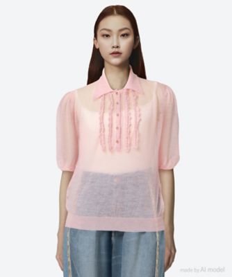 leur logette (Women)/ルール ロジェット セーター　３１ａｉｒｙ　ｍｏｈａｉｒ　ｐｏｌｏ　ｔｏｐ　２０５３１