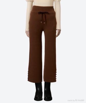 ＜leur logette (Women)＞パンツ　４４ｃａｓｈｍｅｒｅ　ｒｉｂ　ｐａｎｔｓ　２０５３４