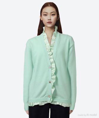 ＜leur logette (Women)＞カーディガン　４５ｃａｓｈｍｅｒｅ　ｓｔｒｅｔｃｈ　ｃａｒｄｉｇａｎ　２０５３５