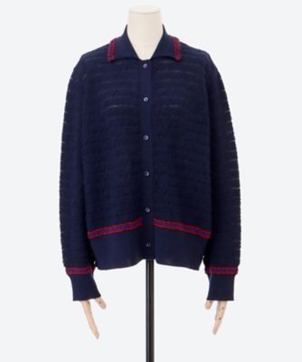 カーディガン Wrinkled Polo Cardigan