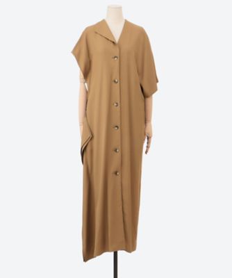 【STORY掲載 オンライン完売】 AKIRANAKAF abia ドレス Ana asymmetry dress BK AP2509―BK