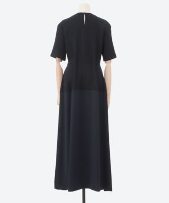 AKIRANAKA ネイビー　ウールトップス　AP2215-NV Jodie combi tex jersey dress NV