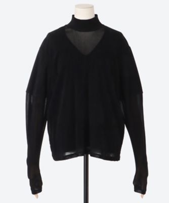 ＜AKIRANAKA (Women)＞Ｒｕｆｉｎａ　ｌａｙｅｒ　ｐｕｌｌｏｖｅｒ　ＢＫ　ＡＷ２５１０―ＢＫ