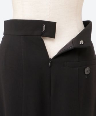Iines drape panel skirt BK AW2512―BK