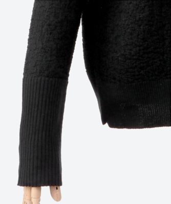 Kveta wrap neck knit pullover BK