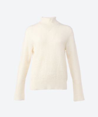 ＜AKIRANAKA (Women)＞Ｋｖｅｔａ　ｗｒａｐ　ｎｅｃｋ　ｋｎｉｔ　ｐｕｌｌｏｖｅｒ　ＩＶ　ＡＷ２５１３―ＩＶ