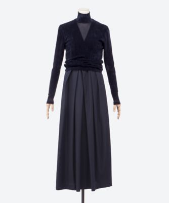 enfold WIDE FLARE DRESS ネイビー 38 enfold WIDE FLARE DRESS ネイビー 38 enfold WIDE FLARE DRESS