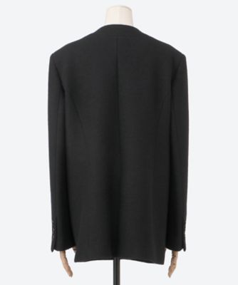 AKIRANAKA ノーカラージャケット AR2408-BK ブラック 美品 24AW Waltz ワルツ AKIRANAKA アキラナカ ウール ノー