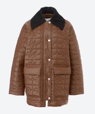 ＜GANNI (Women)＞ジャケット　Ｓｈｉｎｙ　Ｑｕｉｌｔ　Ｍｉｄｉ　Ｊａｃｋｅｔ　Ｗ０３９７