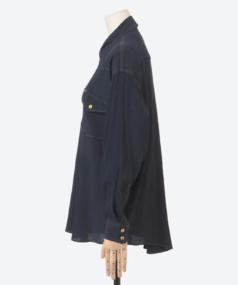 PHOTOCOPIEU フォトコピュー デニムトップス ブラウス 黒 ブラウス WREN／252WRN | PHOTOCOPIEU (Women)/フォトコ