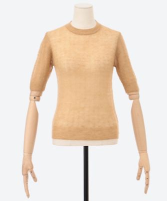 babaco (Women)/ババコ Fine Mohair Silk Half Sleeve Pullover BA01―TG61 Camel トップス【三越伊勢丹/公式】