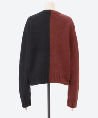 Bicolor Cashmere／Silk Cardigan