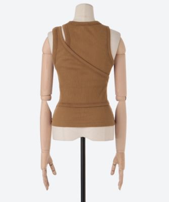 HYKE ダブルショルダー タンクトップ 12375 HYKE【ハイク】DOUBLE SHOULDER TANK TOP (12375) | glamour online