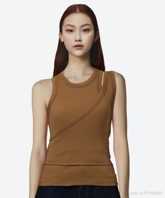 HYKE (Women)/ハイク ＤＯＵＢＬＥ　ＳＨＯＵＬＤＥＲ　ＴＡＮＫ　ＴＯＰ　２５ＦＷ／１２３７５