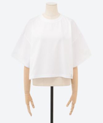 【送料無料】HYKE (Women)/ハイク CROPPED SHORT SLV/TEE/BIGFIT(6.5OZ) 25FW/12378 02WHITE トップス【三越伊勢丹/公式】