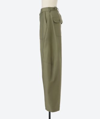パンツ HYKE BACK SATIN BARREL LEG PANTS 1 BACK SATIN BARREL-LEG PANTS-バックサテンバレルレッグパンツ