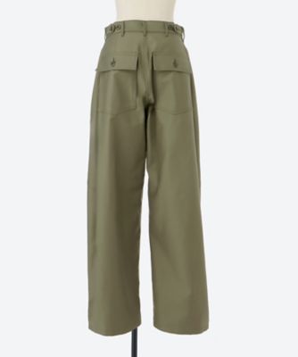 パンツ HYKE BACK SATIN BARREL LEG PANTS 1 BACK SATIN BARREL-LEG PANTS-バックサテンバレルレッグパンツ