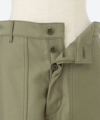 送料無料】BACK SATIN BARREL―LEG PANTS