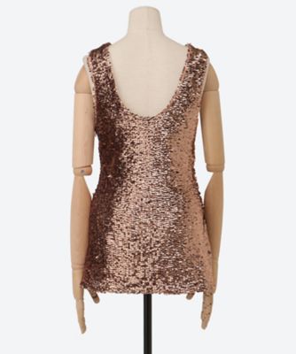 N.R タヌタヌ タンクトップ SEQUIN TANK TOP KS2502091