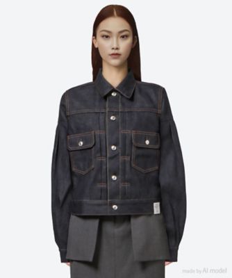 ＜HYKE (Women)＞ＢＡＬＬＯＯＮ　ＳＬＥＥＶＥ　ＤＥＮＩＭ　ＪＡＣＫＥＴ／ＴＹＰＥ　２　ＲＥＧＵＬＡＲ　ＦＩＴ　２５ＦＷ／１７５１４　５１