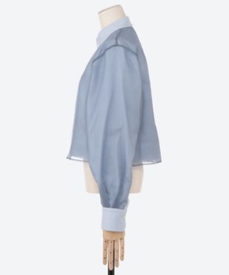 LAYERED OXFORD SHEER SHIRT 15247