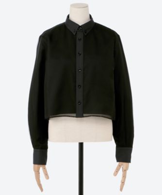 【送料無料】HYKE (Women)/ハイク LAYERED OXFORD SHEER SHIRT 15247 01BLACK トップス【三越伊勢丹/公式】