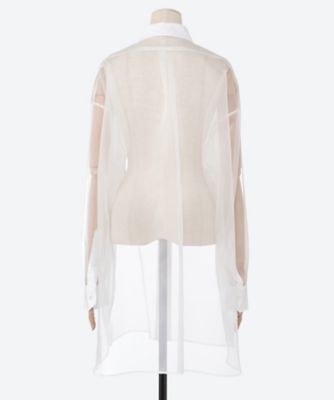 専用　HYKE OXFORD SHEER SLEEVE SHIRT OXFORD SHEER SLEEVE SHIRT – HYKE ONLINE STORE