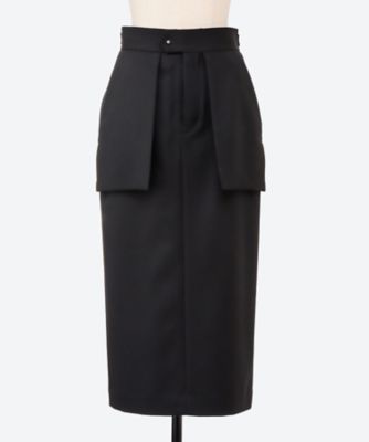 DOESKIN MIDI SKIRT 25FW／14158
