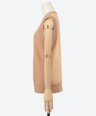 美品❣️HYKE ベスト★メリノウール★ベージュ RIBBED KNIT WOOL VEST-リブニットウールベスト-HYKE（ハイク）通販