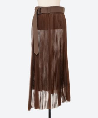 ＜HYKE (Women)＞ＯＲＧＡＮＤＹ　ＷＲＡＰ　ＰＬＥＡＴＥＤ　ＳＫＩＲＴ　２５ＦＷ／１４１６５