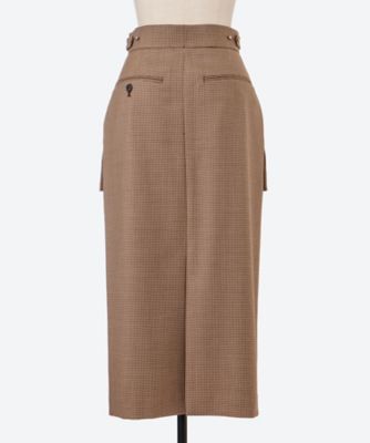 スカート hyke DOESKIN MIDI SKIRT hyke ハイク DOESKIN MIDI SKIRT ブラック サイズ1