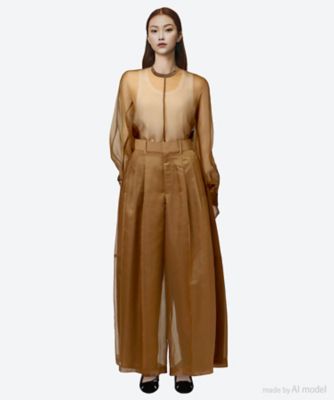 HID エイチアイディ BIB PANTS 胡桃(茶)Lサイズ 送料無料】SHEER WIDE PANTS 25FW