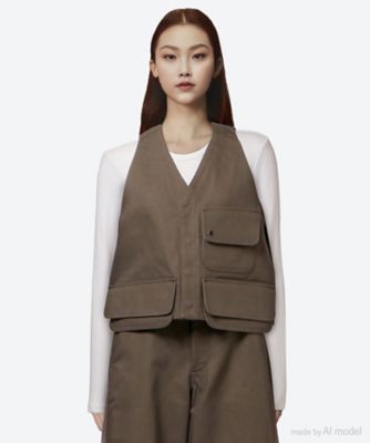 ＜HYKE (Women)＞ＤＵＣＫ　ＶＥＳＴ　２５ＦＷ／１７５２０