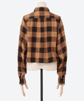 トップス HYKE PLAID GATHERED SHIRT 2月14日(月)20：00～パリゴオンラインにて販売開始！】HYKE(ハイク