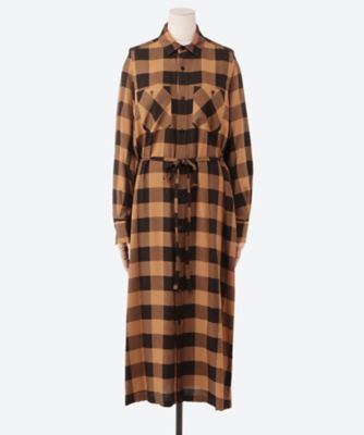 HYKE ハイク　plaid gathered dress M RAYON PLAID DRESS 16241 | HYKE (Women