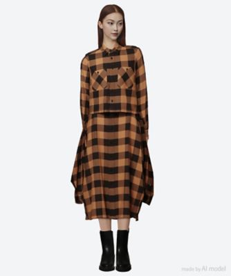 HYKE ハイク　plaid gathered dress M HYKE new arrival | st company takasaki