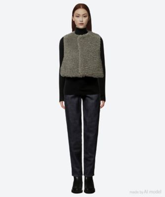 HYKE ハイク ボアFAUX SHEARLING CROPPED VEST HYKE(ハイク)】 《25AW予約》FAUX SHEARING VEST｜PARIGOT