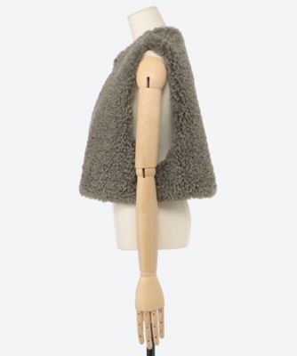 FAUX SHEARLING CROPPED VEST 25FW