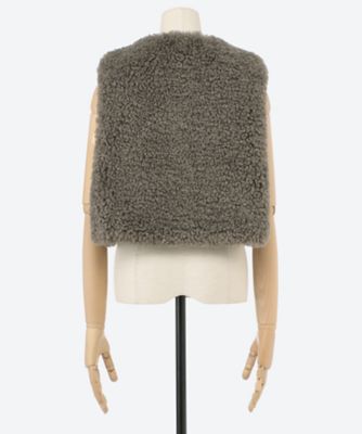 送料無料】FAUX SHEARLING CROPPED