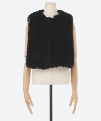 ジャケット・アウター HYKE 24AW FAUX SHERLING CROPPED VEST FAUX SHEARLING CROPPED VEST – HYKE ONLINE STORE