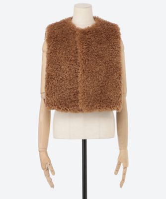 HYKE ハイク ボアFAUX SHEARLING CROPPED VEST HYKE(ハイク)】 FAUX SHEARLING CROPPED VEST｜PARIGOT ONLINE
