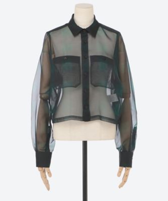 HYKEハイク　トップス　グリーン HYKE(ハイク) DOUBLE SHOULDER TANK TOPリブタンクトップ