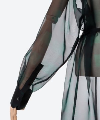 送料無料】SHEER PLAID DRESS 25FW